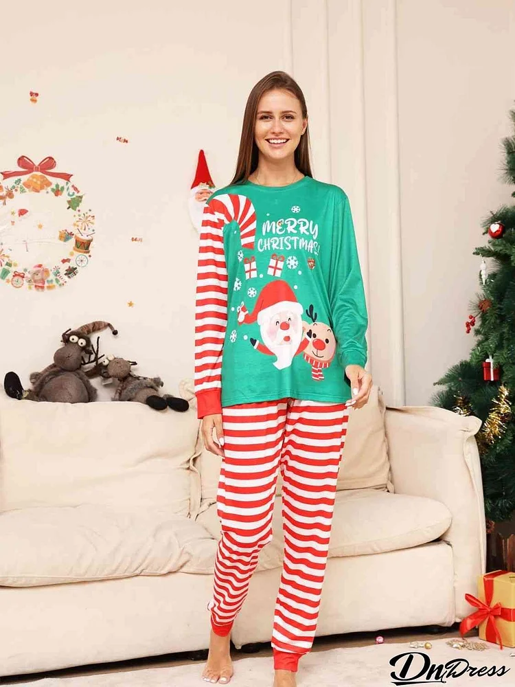 Full Size MERRY CHRISTMAS Top and Pants Set