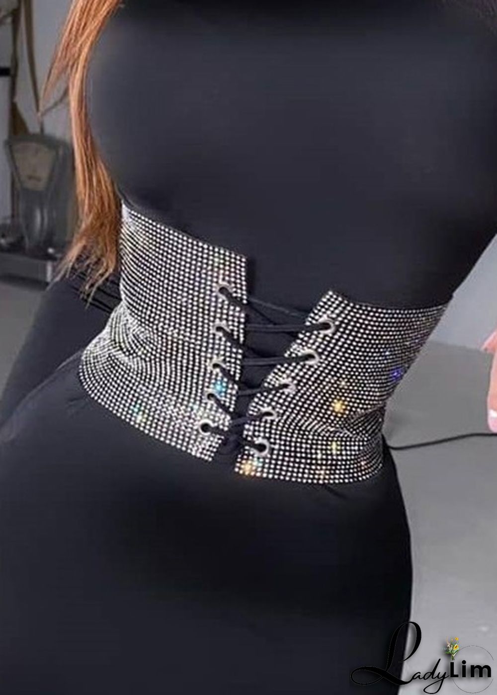 Fashion Beaded Lace-Up Waist Belt