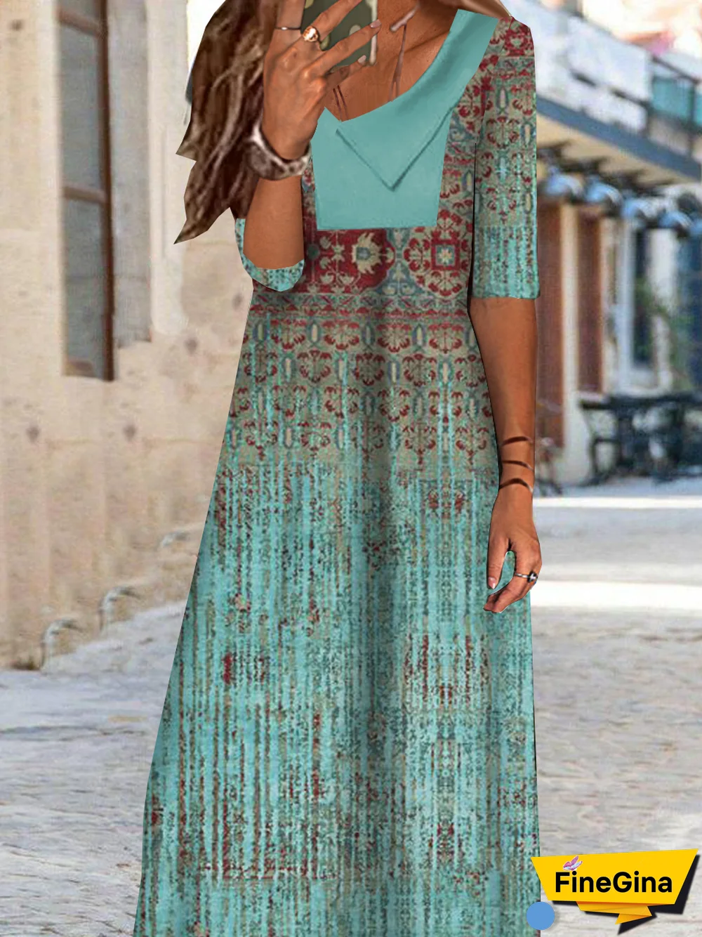 Cross Neck Loose Jersey Dresses