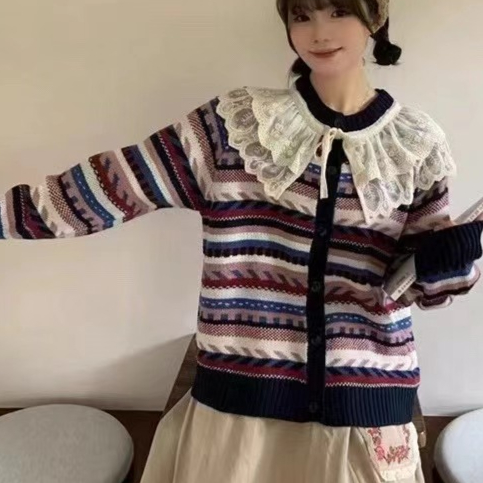 Chicfifth Sweater Women Winter Long Sleeve High Quality Autumn Vintage Top Knitted Cardigan