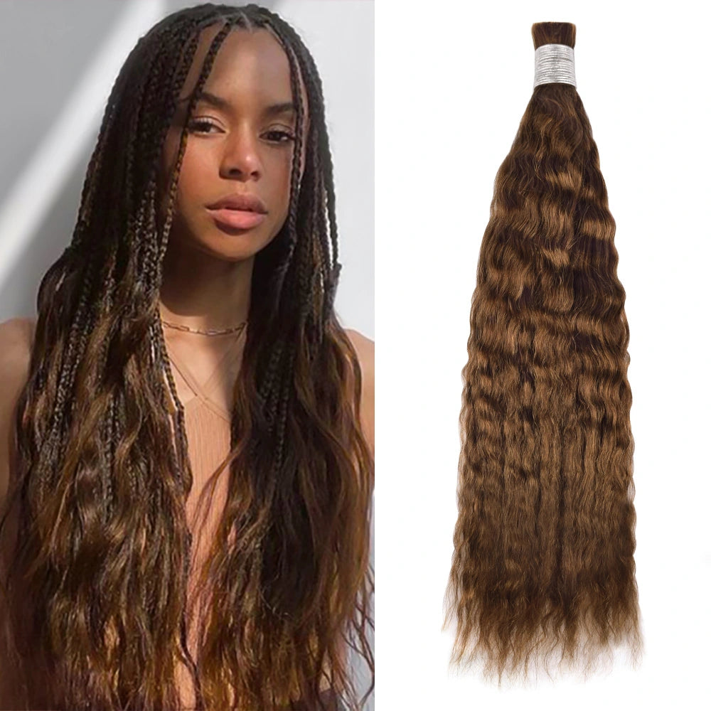 #4 Wave And Wet Human Bulk Hair For Braiding BORUIHAIR