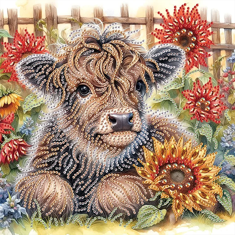 Yak 30*30cm (Canvas) Special Shaped Drill Diamond Painting gbfke