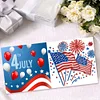 (US Only)6PCS DIY Independence Day Diamond Art Greeting Cards for Independence Day