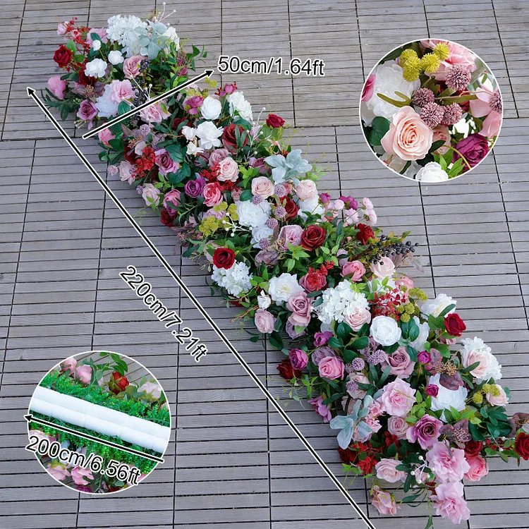A864630 Bean Paste With Greenery Floral Arrangement Wedding Arch Decor
