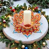  DIY Diamond Painting 3D Puzzle Irregular Shapes Mandala Lotus Shaped Candle Aromatherapy Holder Tray Decor Kit