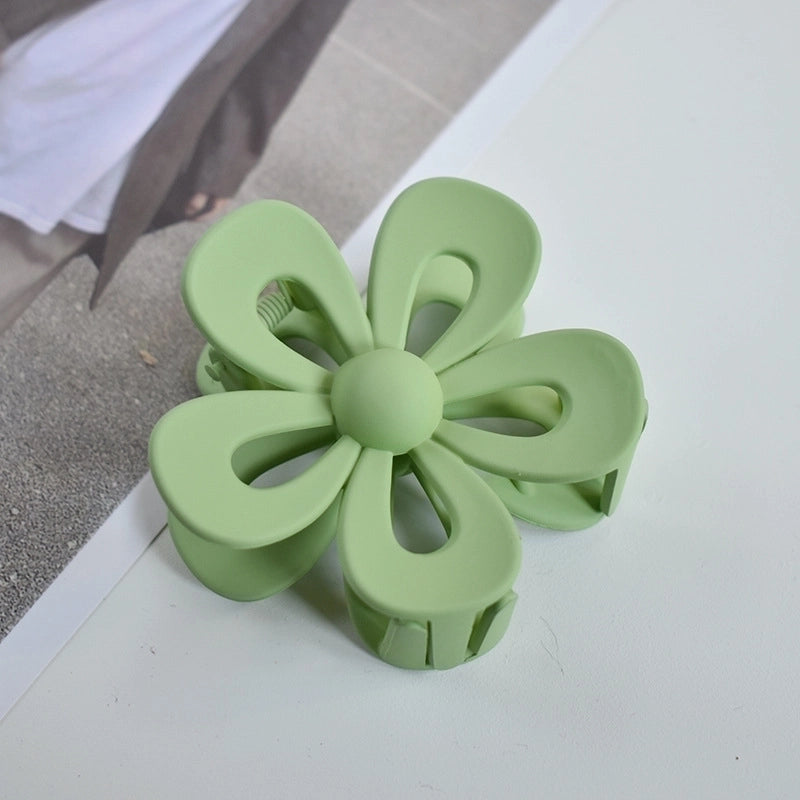Minimalist Flower Plastic Stoving Varnish Hair Claws 1 Piece