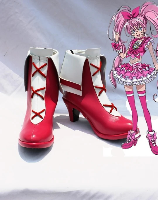 Smile Precure Pretty Cure Cosplay Boots Shoes Pink