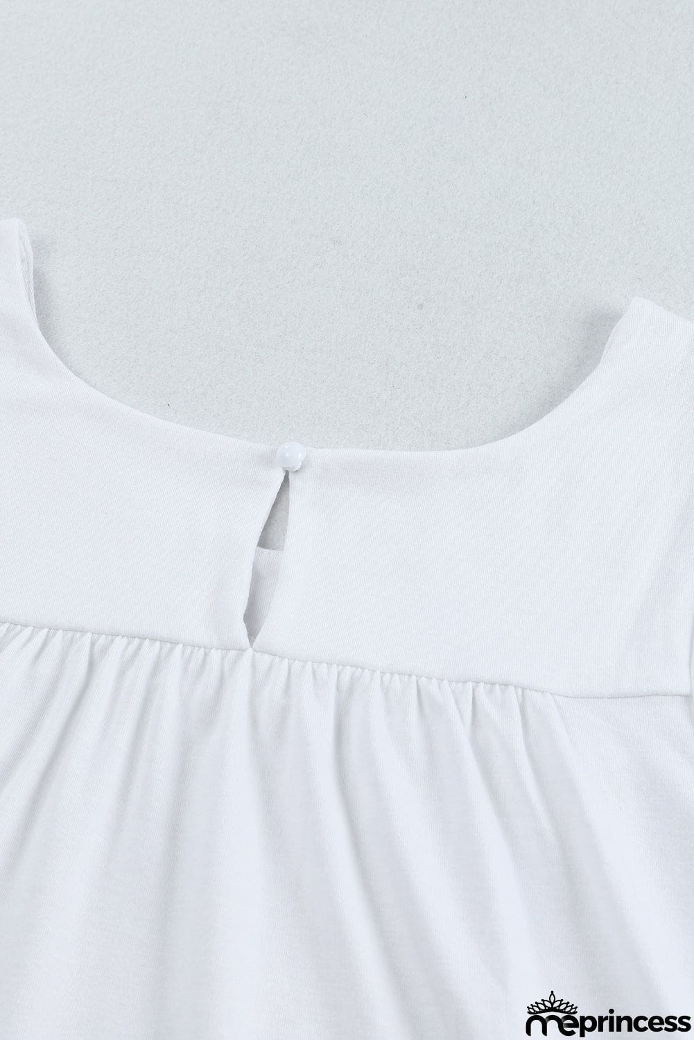 Keyhole Back Ruffled Sleeveless Top