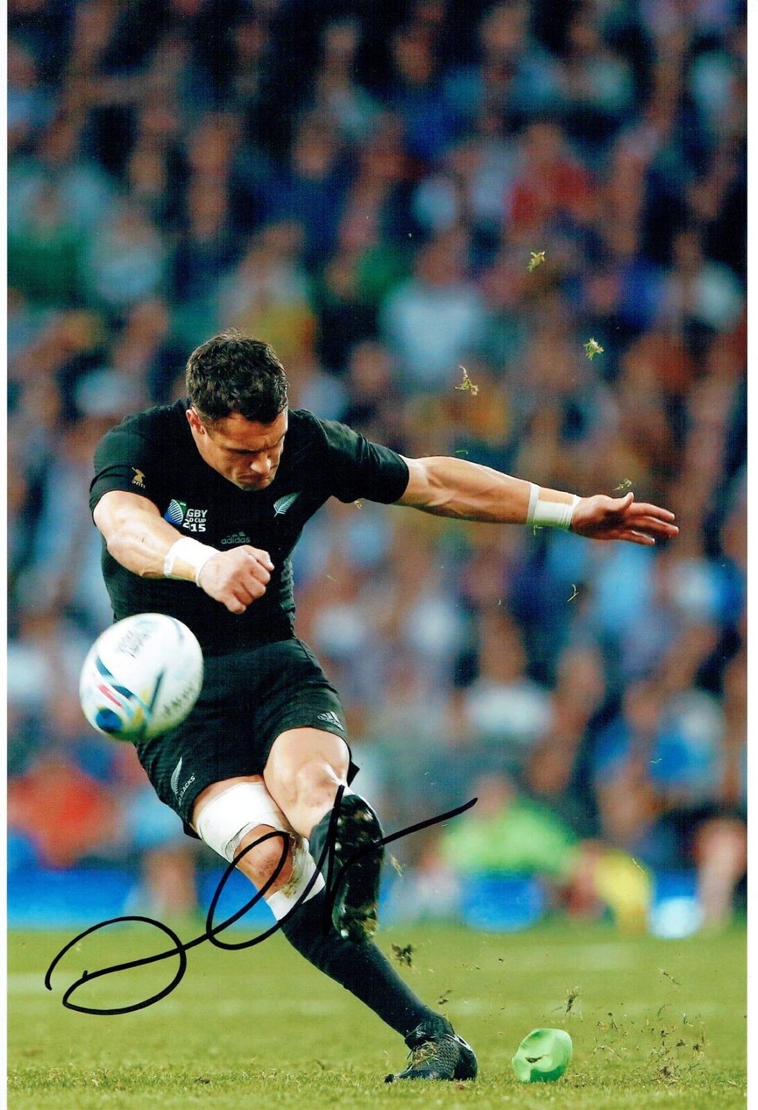 Dan CARTER Signed Autograph 12x8 Photo Poster painting D AFTAL COA RUGBY All Blacks New Zealand