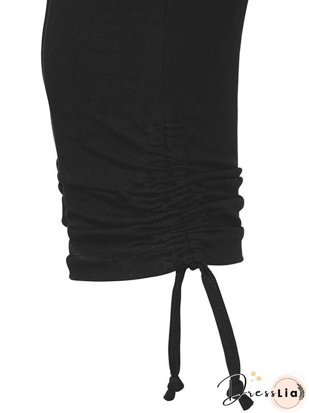 Solid Casual Sports Plus Size Cotton-Blend Leggings