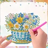 6Pcs Diamond Painting Flower Fridge Magnets Kit for Art Crafts Gift