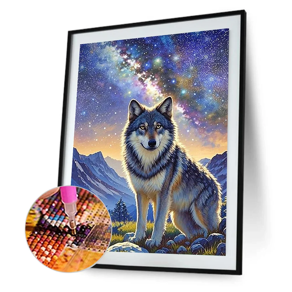 Diamond Painting - Full Round Drill - Wolf(Canvas|30*40cm)