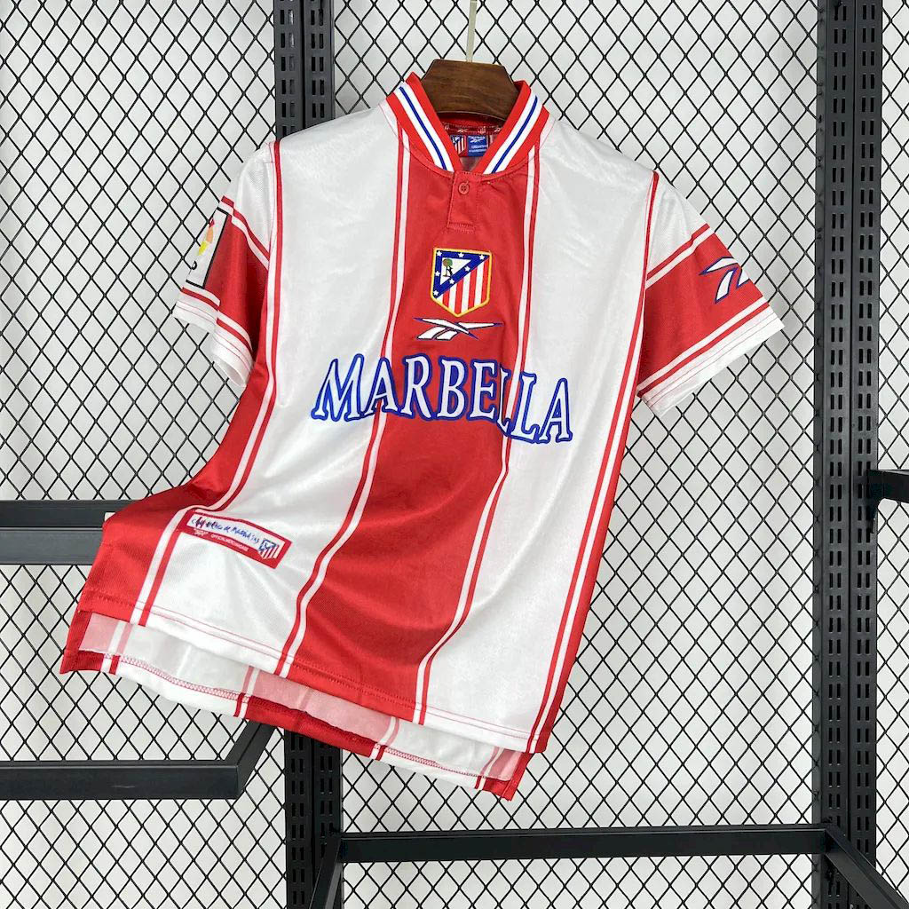 1999-2000 Retro Atletico Madrid Home Football Shirt 1:1 Thai Quality- Maxi Kit