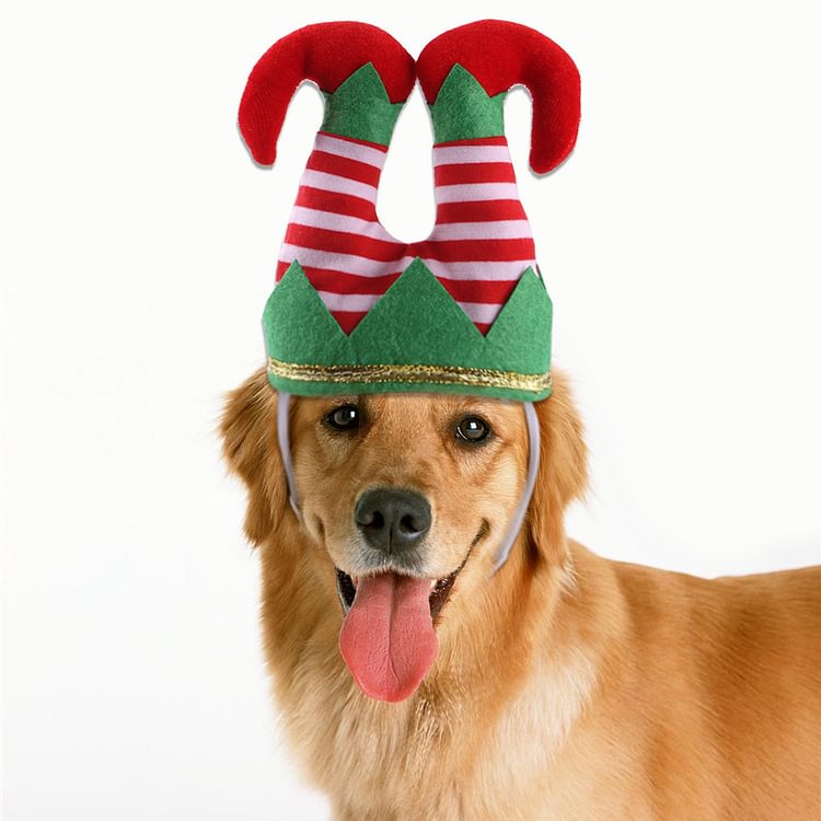 Christmas Dog Costume Stripes Hat