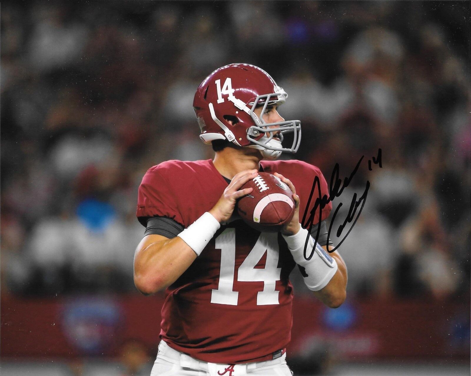 ARIZONA CARDINALS JACOB COKER HAND SIGNED ALABAMA CRIMSON TIDE 8X10 Photo Poster painting W/COA