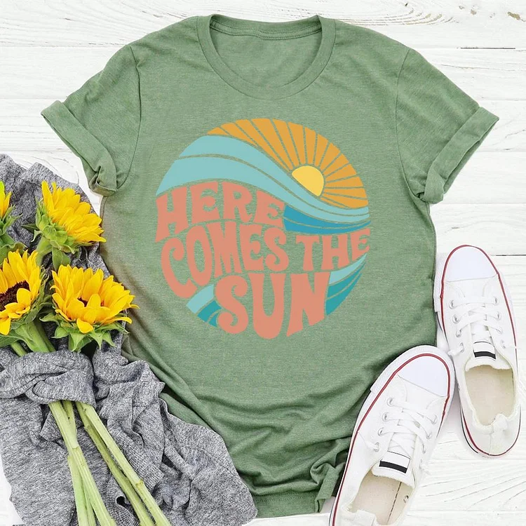 here comes the sun Summer T-shirt Tee -05000
