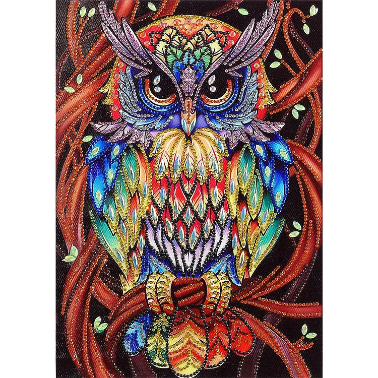 Owl - Partial Drill - Special Diamond Painting(30*40cm)