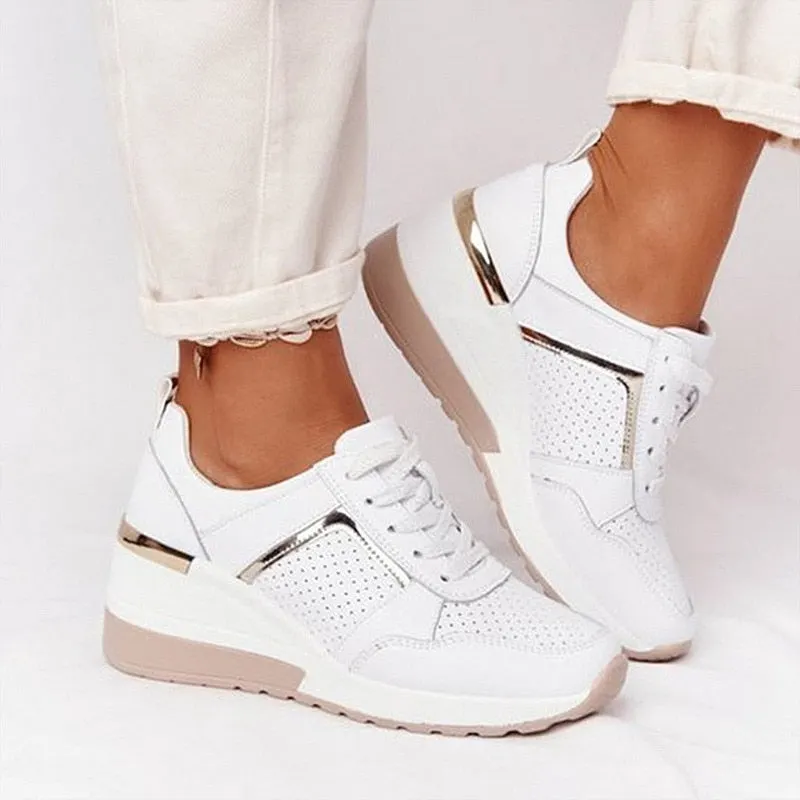 Women Summer Shoes 2021 Spoorts Shoes Women Lace Up Wedge Sports Sneakers Vulcanized Platform Casual Shoes Flats Shoes