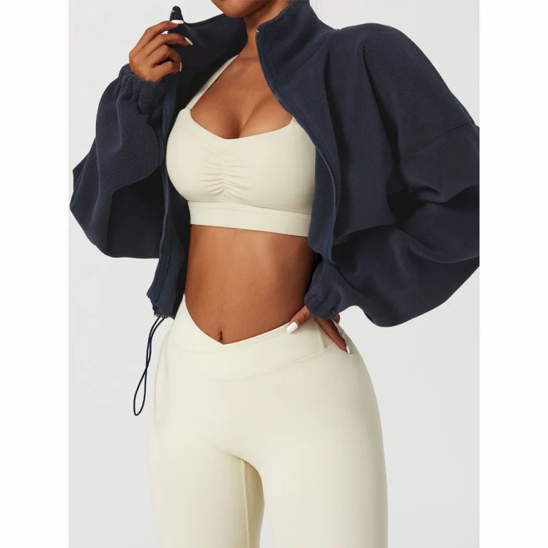 Nigikala Nigikala Loose Rope Zippered Sweater Fashion Hot Girl Dress Thick Sports Coat Peumen Autumn Winter