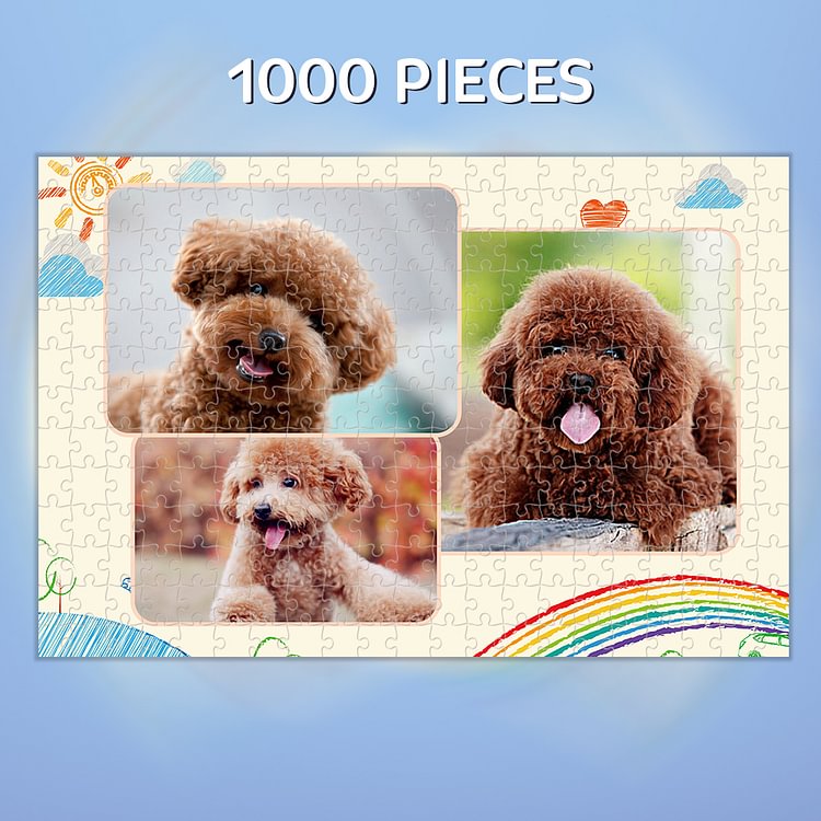 Custom 3 Photo Puzzle My Pet 1000 Pieces
