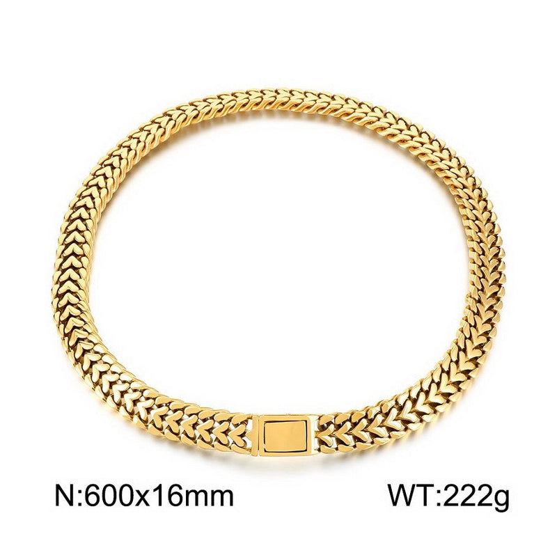 Jewelry Vintage Style Heart Shape 304 Stainless Steel 18K Gold 18K Gold Plated Bracelets Necklace