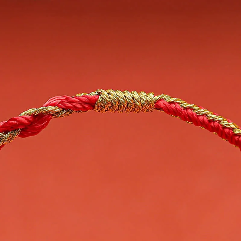 Chinese Zodiac Rabbit Rooster Rat Horse Dragon Protection Braid Red String Bracelet