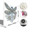 DIY Pearl Painting Dragonfly for Home Wall Decor with Frame(25x25cm)