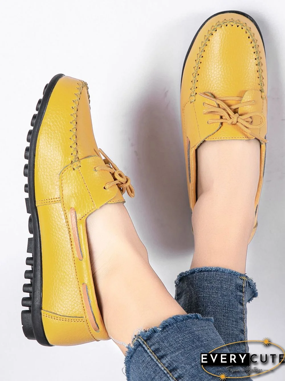 Retro Casual Simple Lace-up Flat Shoes