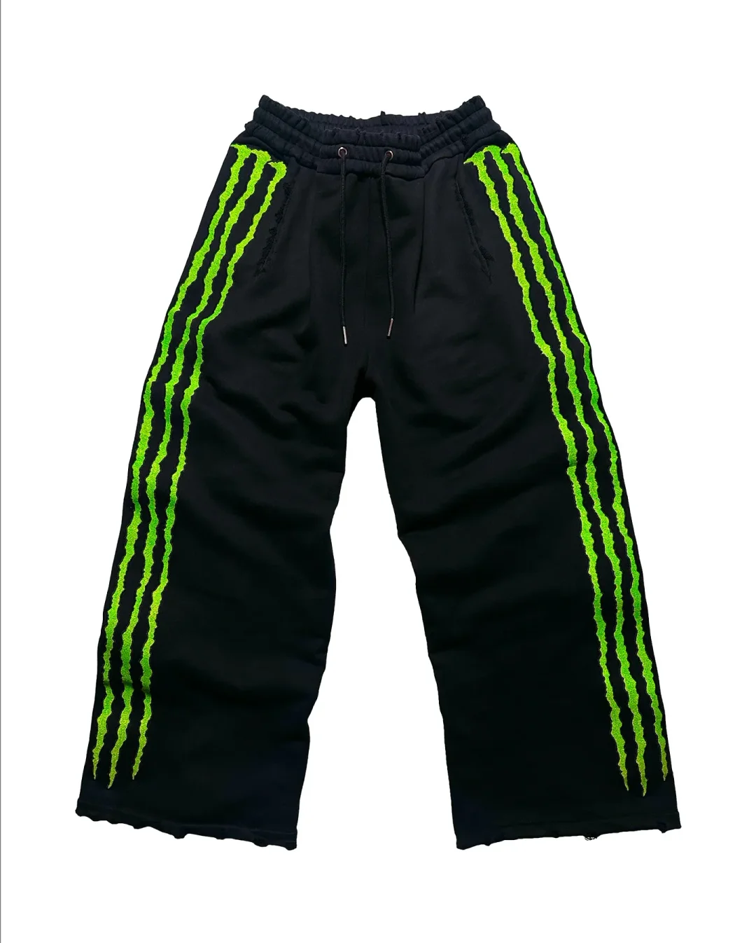 Aonga New fluorescent embroidered men sports pants street clothing hip-hop retro personality glow pants men and women joggers aonga