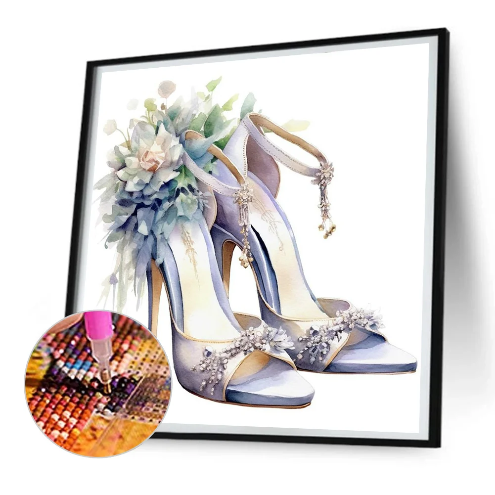 Diamond Painting - Full Round Drill - Flower High Heels(Canvas|30*30cm)