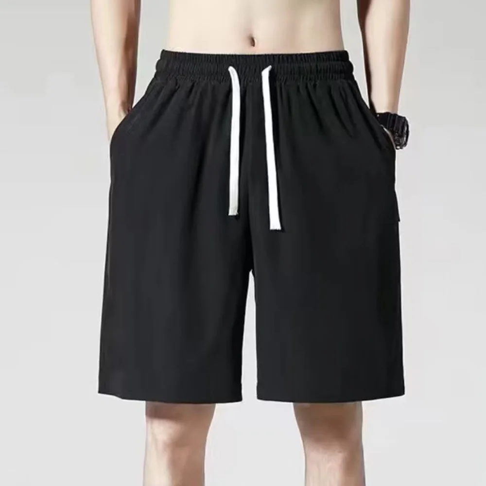 Smiledeer Summer men's breathable ice silk straight-leg shorts