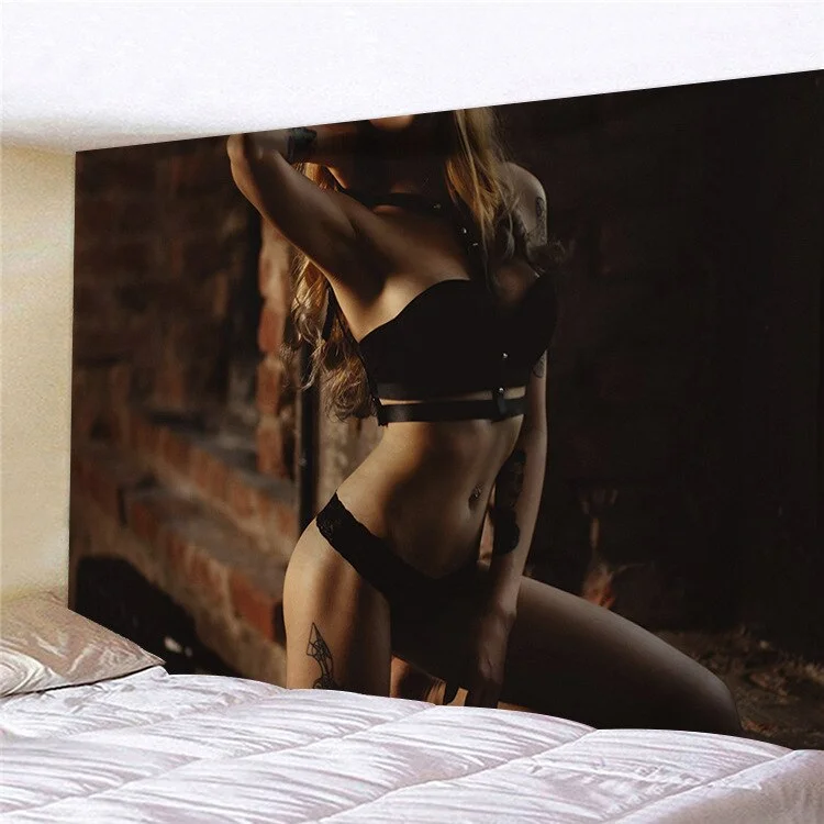 Retro Background Wall Tapestry Sexy Women Line Draw Couple Love Blanket Hippie Carpet Hanging Wall Cloth Tapestries