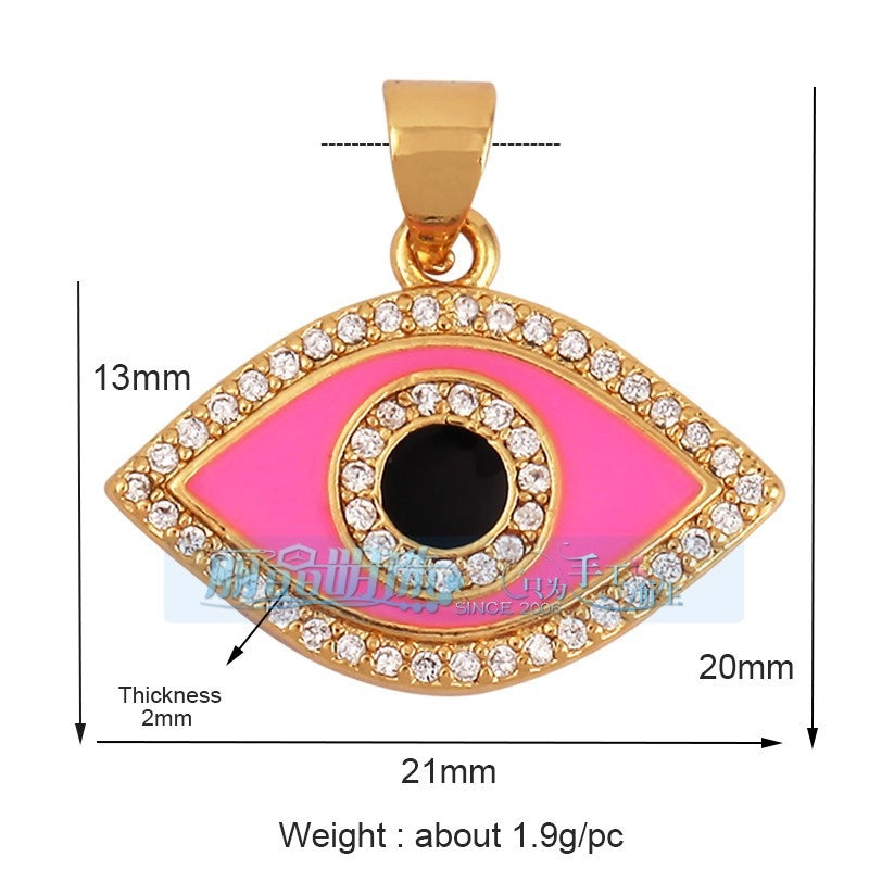 1 Piece Copper Devil’s Eye Pendant Jewelry Accessories