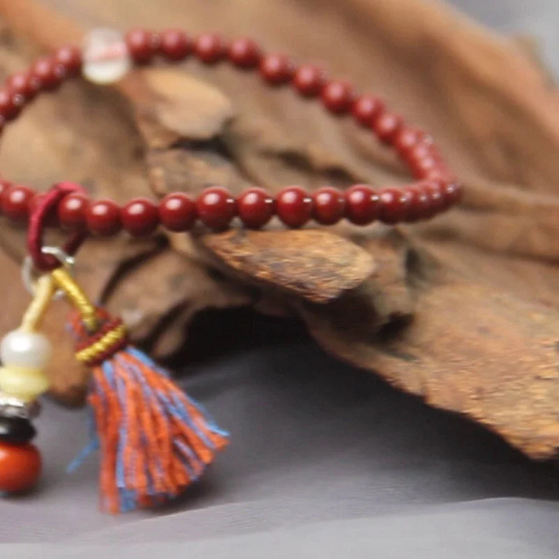 Zen Cairn Cinnabar Blessing Charm Bracelet
