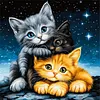 Magic Cat-11CT Stamped Cross Stitch 40*40cm tapestrymarket