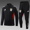 Joyfball 2025/2026 Benfica Half-Pull Training Suit Black Soccer Jersey 1:1 Thai Quality 