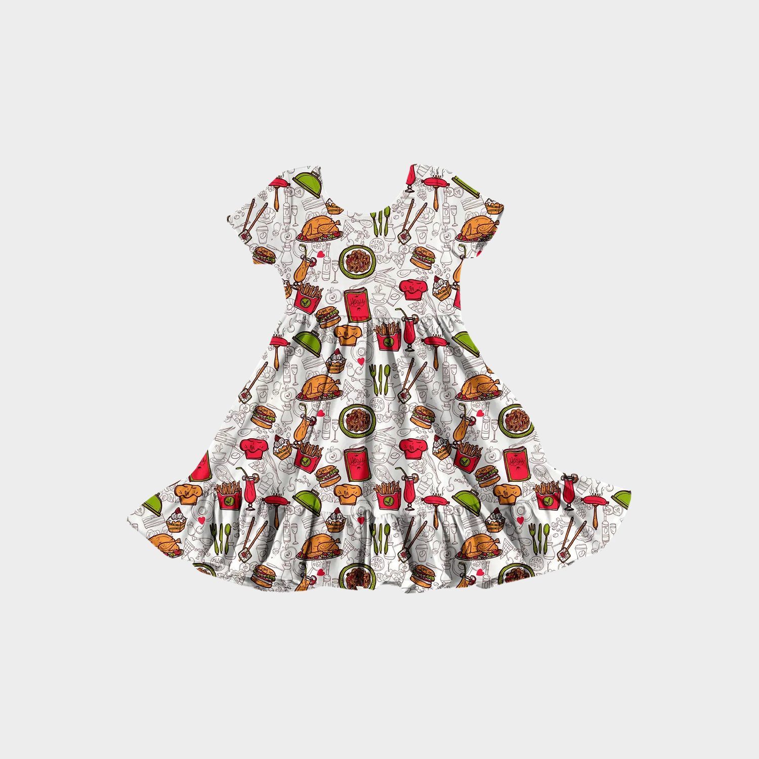 Delightful Mix-Themed Bamboo Fiber Girls' Dress REAL SILK LIFE
