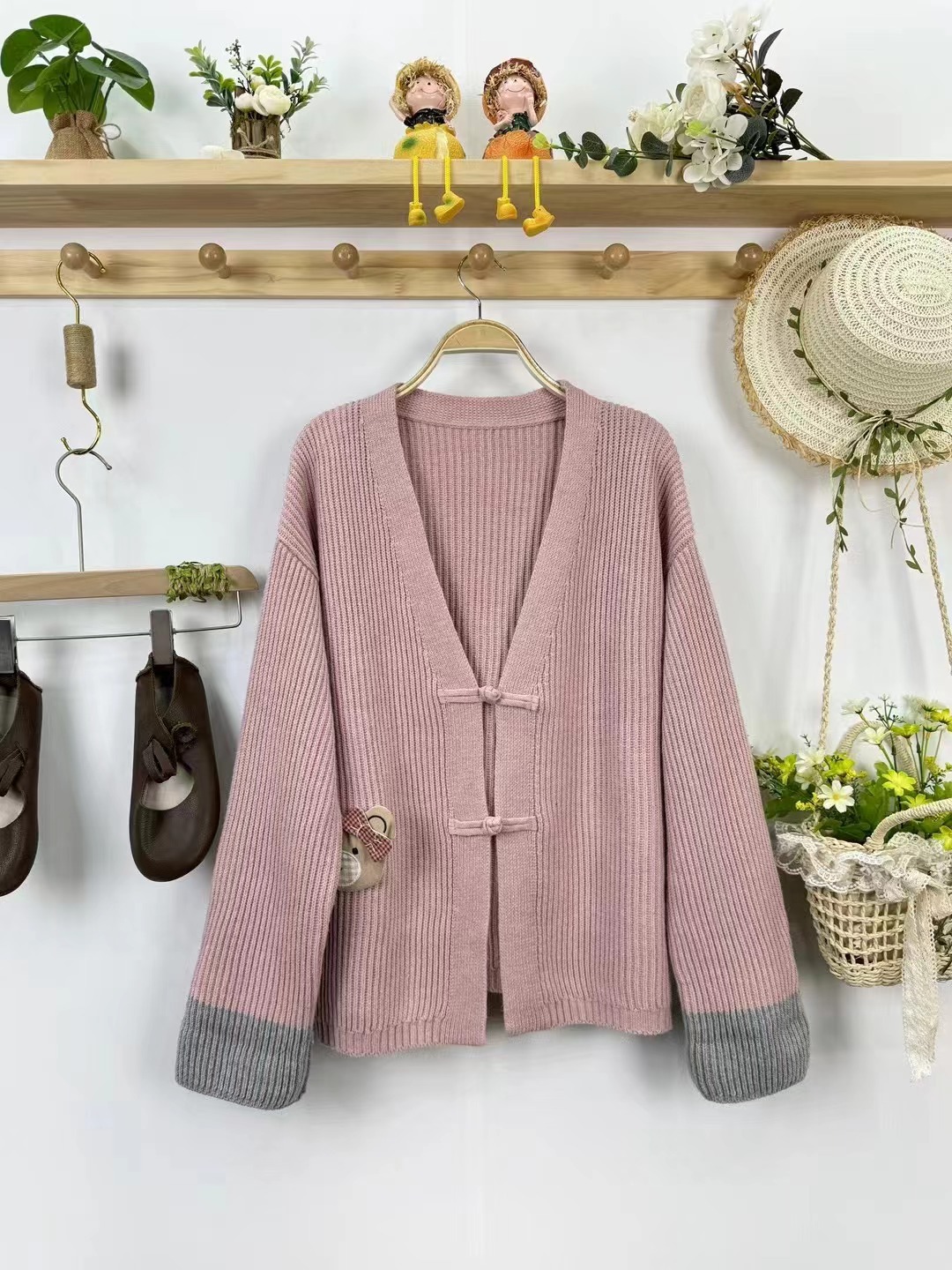 Chicfifth Sweater Women Winter Long Sleeve High Quality Autumn Vintage Top Knitted Cardigan