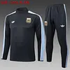 2025 Argentina Half-Pull Training Suit Dark Gray Football Shirt 1:1 Thai Quality