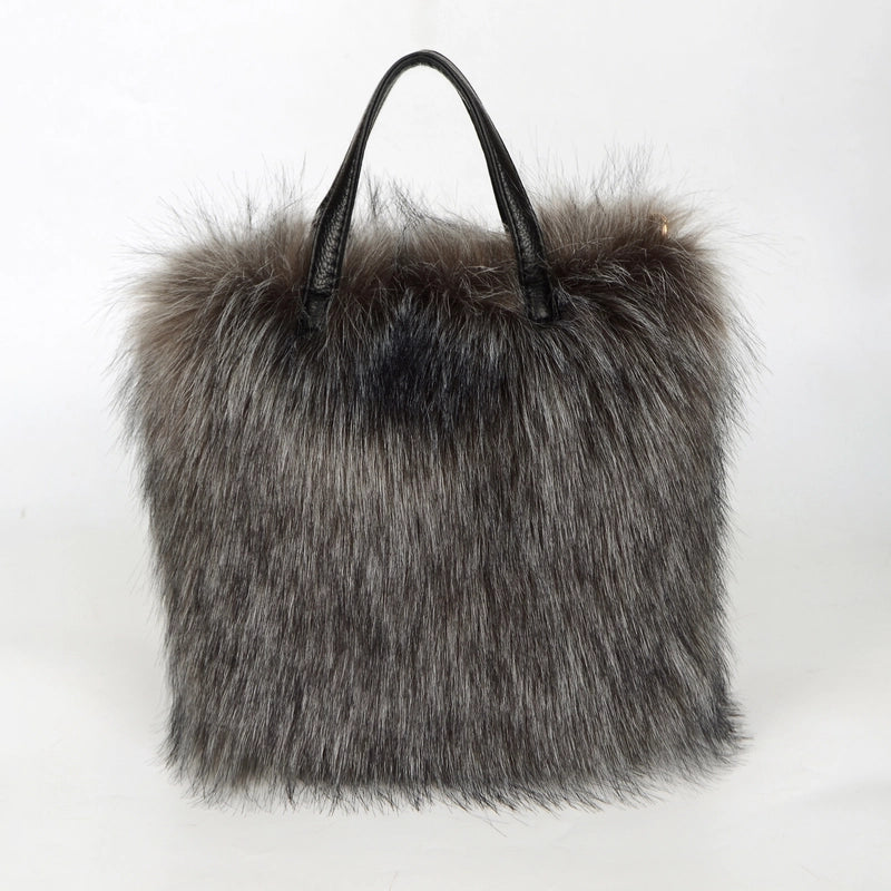 New Imitation Raccoon Fur Fur Plush Bag Women’s Bag Furry Personalized Design Handbag