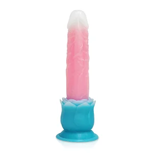 6.69 Inch Luminous Rose Silicone Dildo