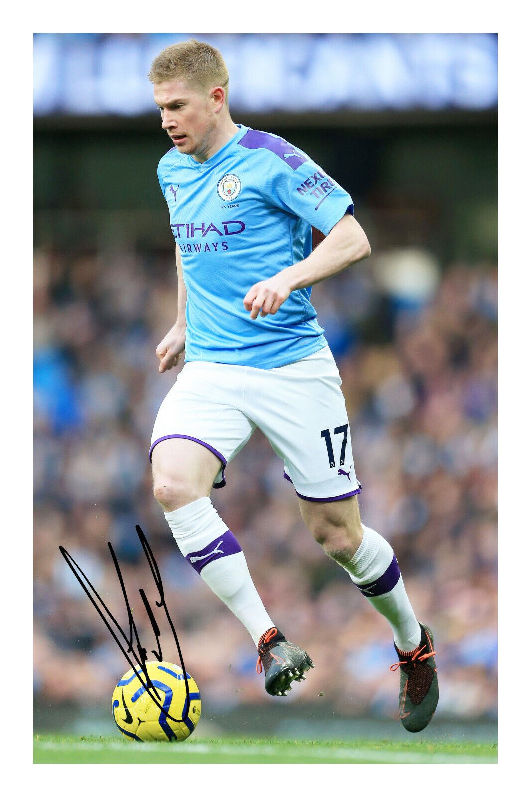 Kevin DeBruyne Signed A4 Photo Poster painting Print Autograph Manchester City