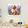 Lavender And Dachshund-11CT Stamped Cross Stitch 40*40cm/15.75*15.75in