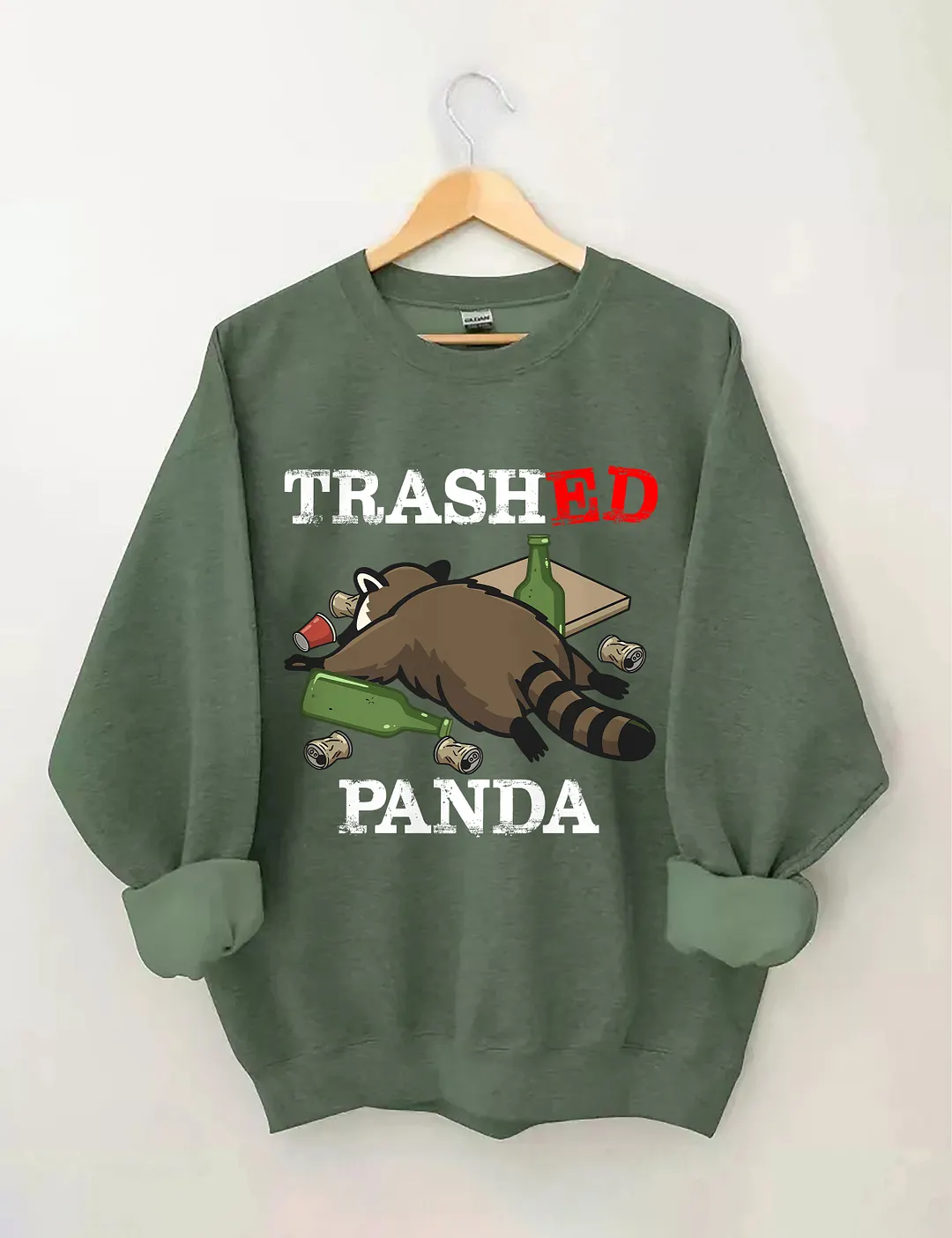 Trashed Panda Funny Raccoon Sweatshirt