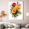 Yellow Rose-11CT Stamped Cross Stitch 30*40cm/11.81*15.75in
