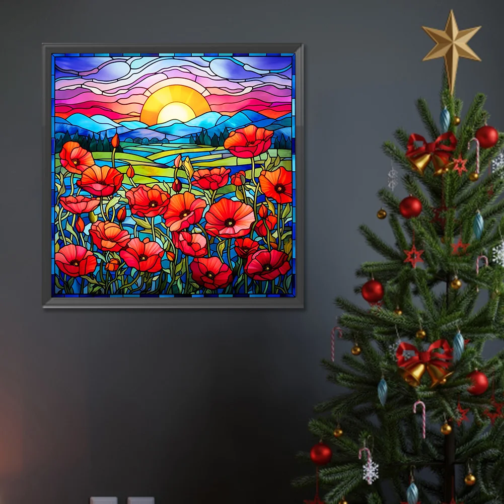 Diamond Painting - Full Round Drill - Poppy(Canvas|30*30cm)