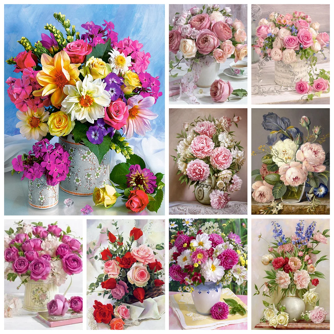 Diamond Painting - Full Round/Square Drill - Flower(30*40 - 50*60cm)