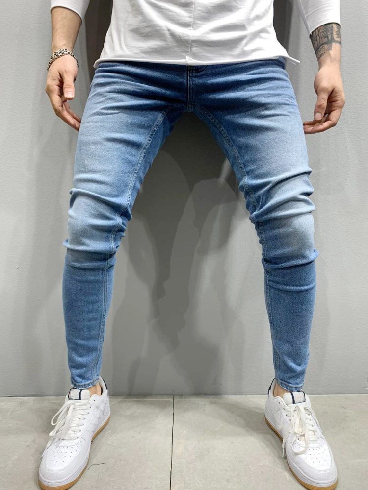 Men's Fashion Business Casual Solid Color Slim Fit Skinny Party Jeans
