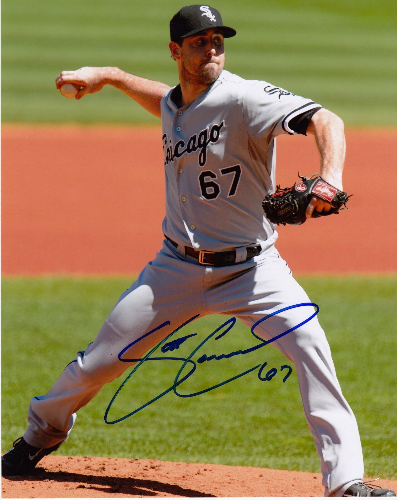 SCOTT CARROLL CHICAGO WHITE SOX ACTION SIGNED 8x10