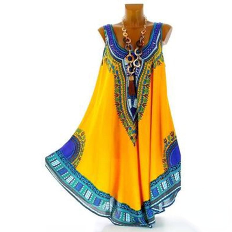 New national style loose Large Print Dress